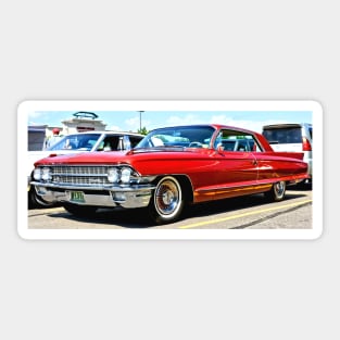 Red Classic Cadillac Sticker
